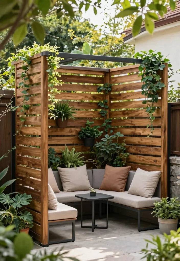 14 Backyard Shade Ideas to Stay Cool and Comfortable 10. Privacy Screens 0