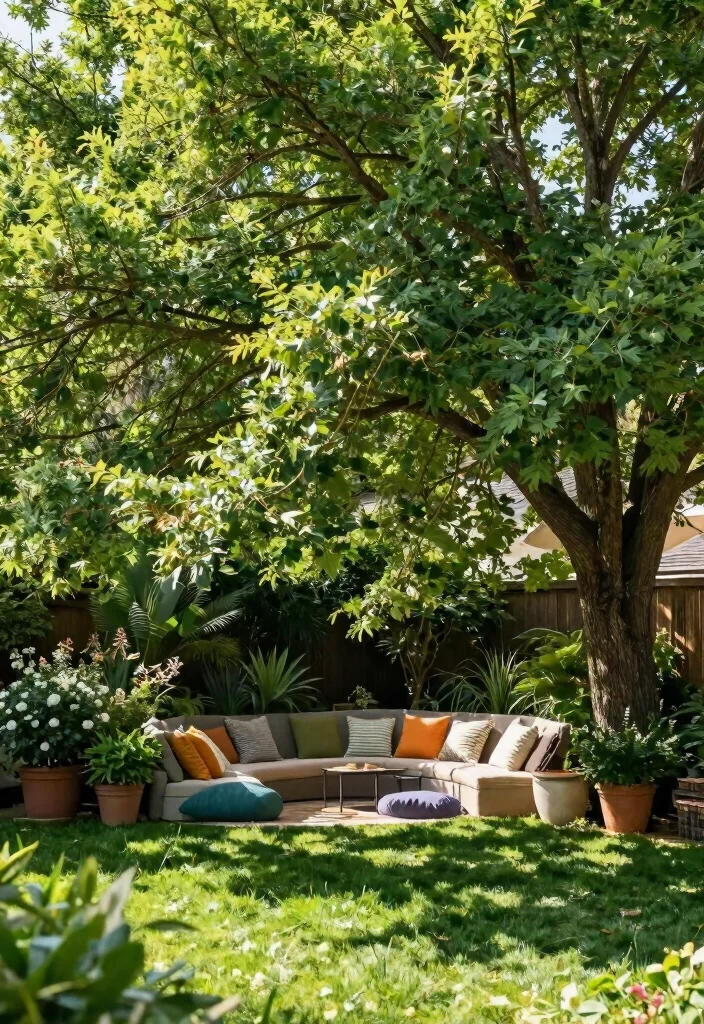 14 Backyard Shade Ideas to Stay Cool and Comfortable 2. Lush Greenery 0