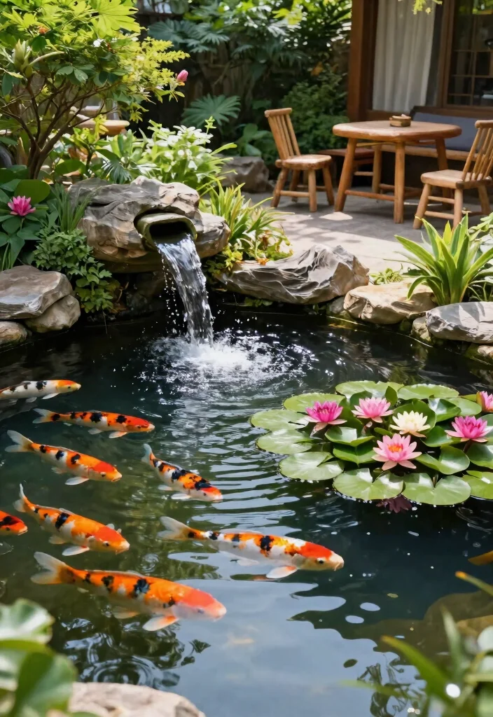 14 Backyard Sitting Area Ideas for Relaxed Everyday Use 13. Relaxing Water Features 0