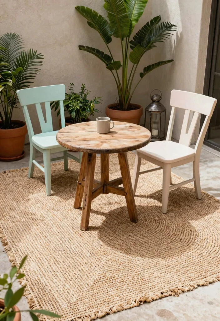 14 Backyard Sitting Area Ideas for Relaxed Everyday Use 2. Sustainable Outdoor Rug Space 0