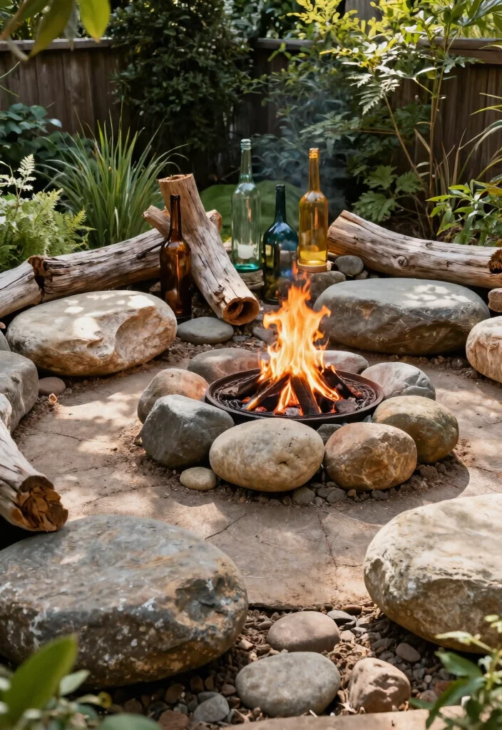 14 Backyard Sitting Area Ideas for Relaxed Everyday Use 7. Nature Inspired Decor 0