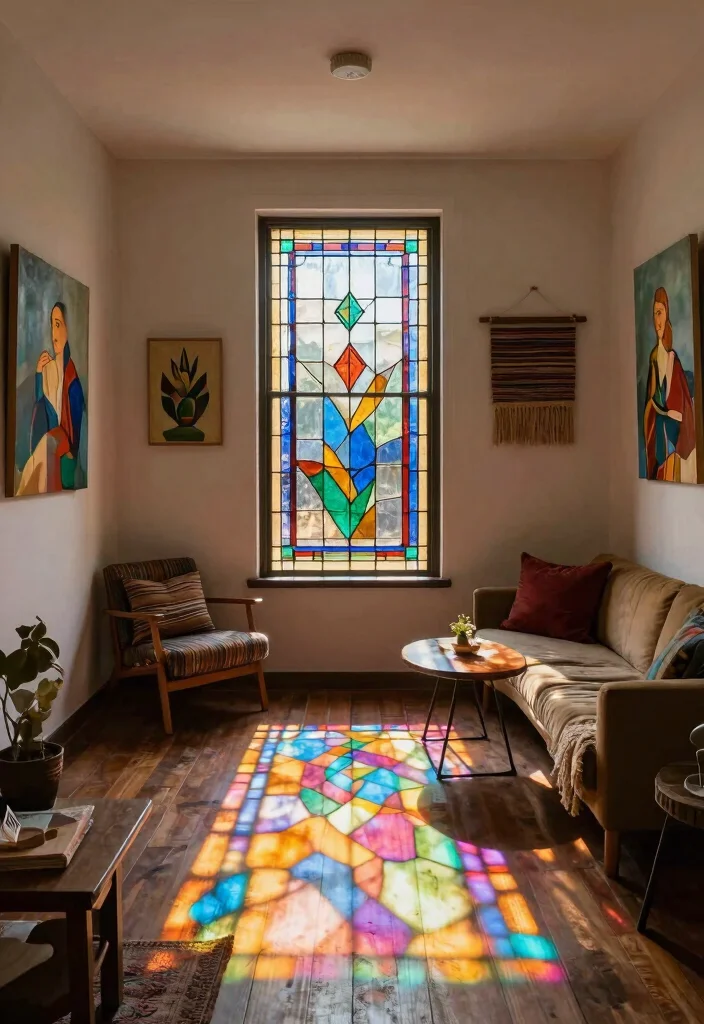 14 Basement Egress Window Ideas for Safety and Light 4. Creative Stained Glass Egress Windows 0