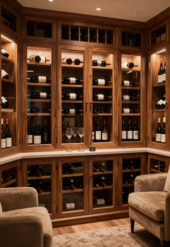 14 Basement Wine Cellar Ideas for Storage and Style 3. Wine Storage Solutions with Built In Cabinets 0