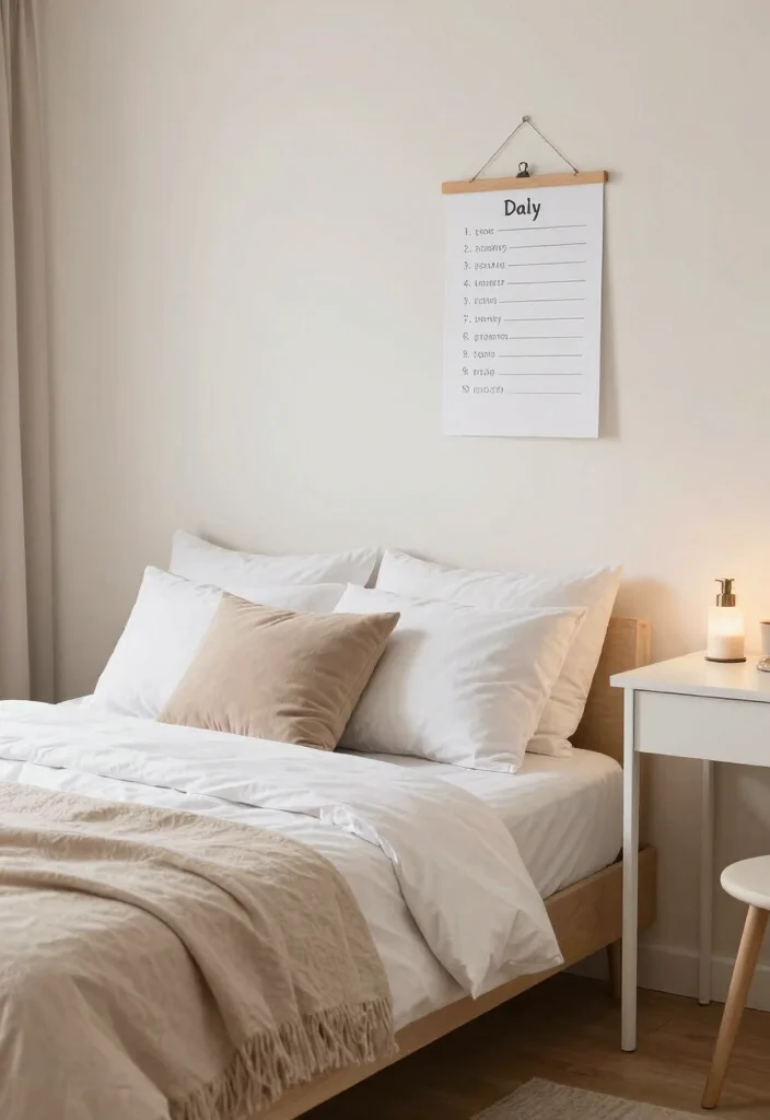 14 Bedroom Organization Ideas for Calm Functional Spaces 12. Implement a Daily Routine 0