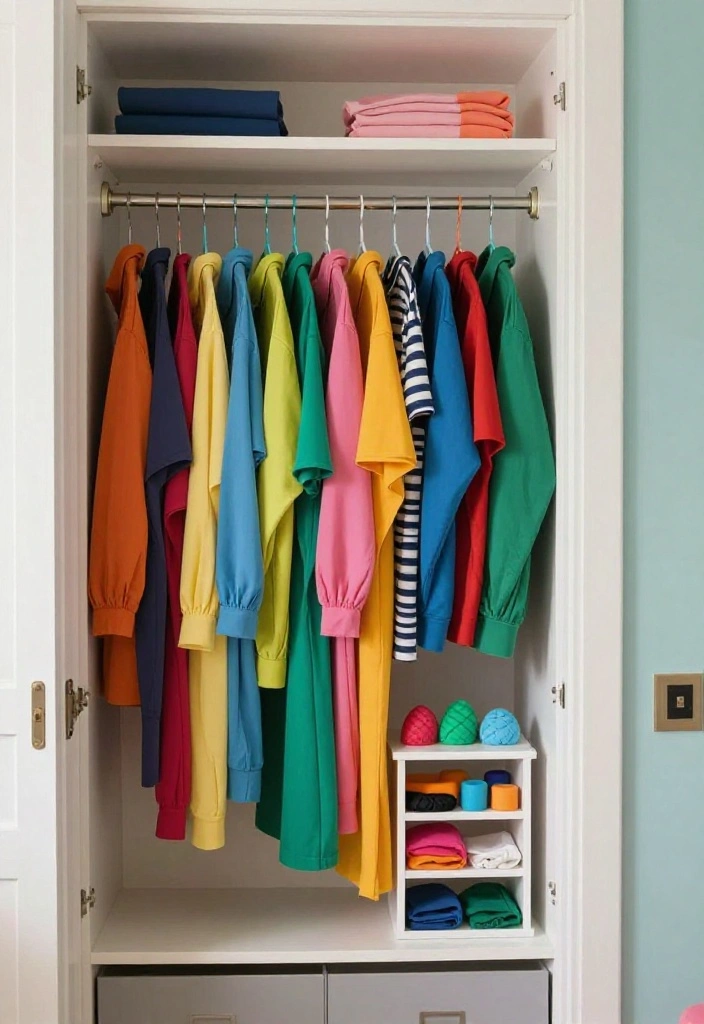 14 Bedroom Organization Ideas for Calm Functional Spaces 8. Color Coded Organization 0