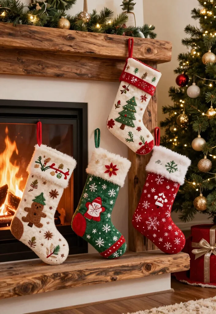 14 Christmas Wall Decor Ideas for Festive Homes 9. DIY Christmas Stocking Holders 0