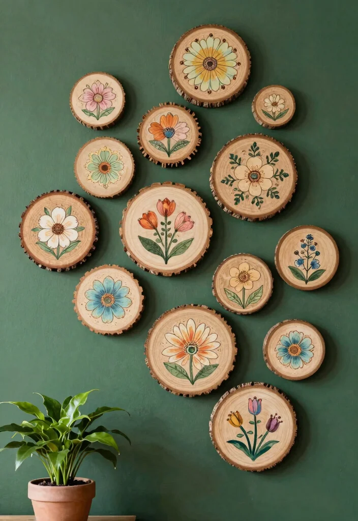 14 DIY Living Room Wall Decor Ideas on a Budget 5. Nature Inspired Wooden Art 0