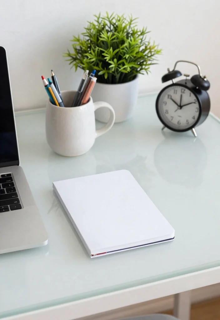 14 Desktop Organization Ideas for Digital and Physical Clutter 4. Minimalist Desktop Accessories 0