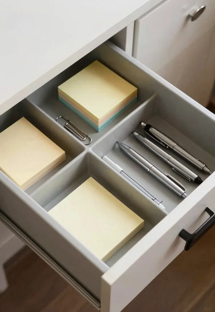 14 Desktop Organization Ideas for Digital and Physical Clutter 6. Utilize Drawer Organizers 0
