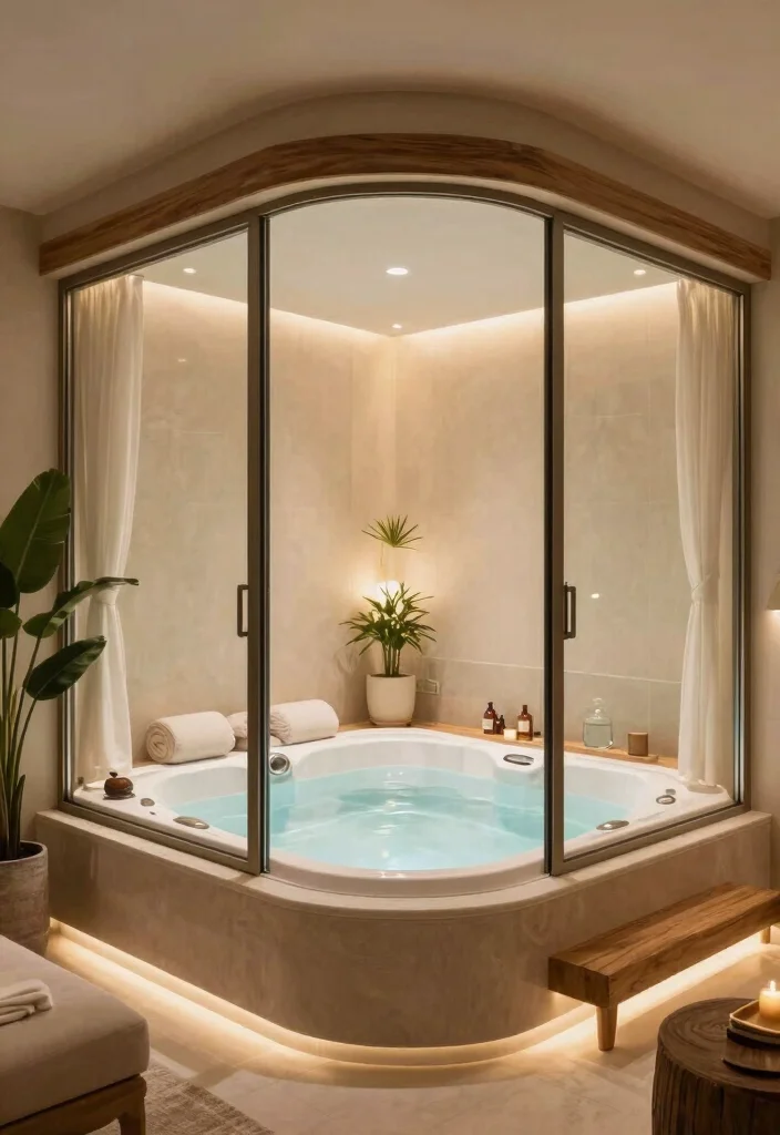 14 Enclosed Backyard Hot Tub Ideas for Privacy and Year Round Use 8. Enclosed Spa Room 0