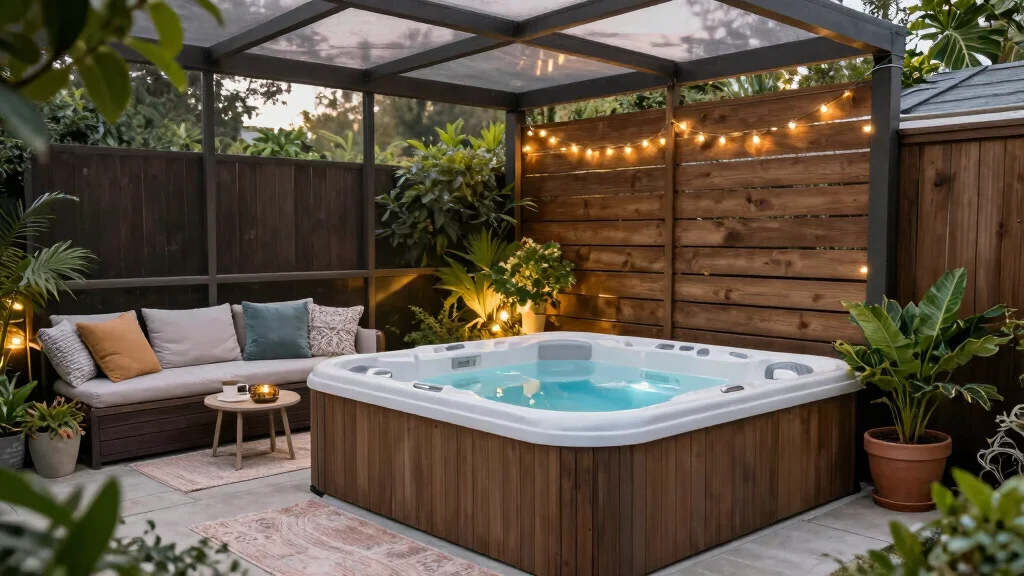 14 Enclosed Backyard Hot Tub Ideas for Privacy and Year Round Use