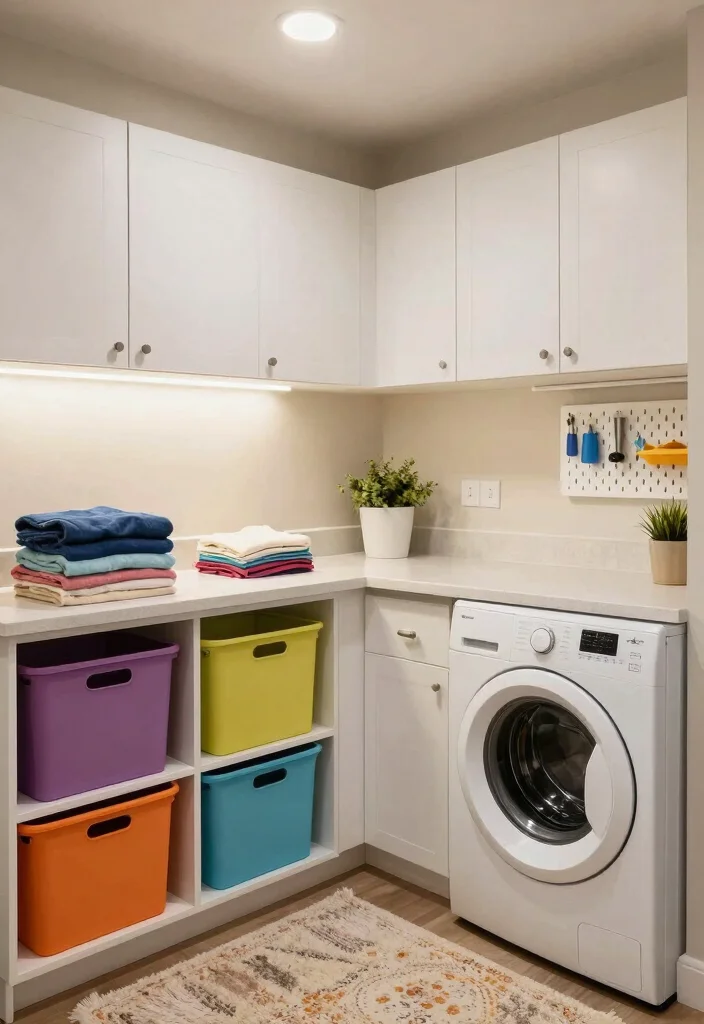 14 L Shaped Basement Layout Ideas for Better Flow 40 14 L Shaped Basement Layout Ideas for Better Flow 10. Inviting Laundry Room 0