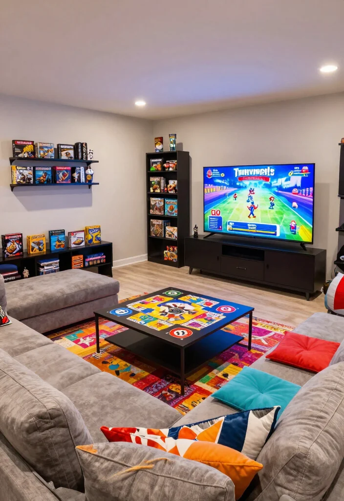 14 L Shaped Basement Layout Ideas for Better Flow 12 14 L Shaped Basement Layout Ideas for Better Flow 2. Multi Functional Game Room 0