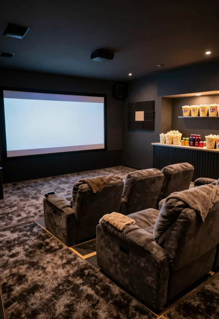 14 L Shaped Basement Layout Ideas for Better Flow 14 14 L Shaped Basement Layout Ideas for Better Flow 4. Cozy Movie Theater Experience 0