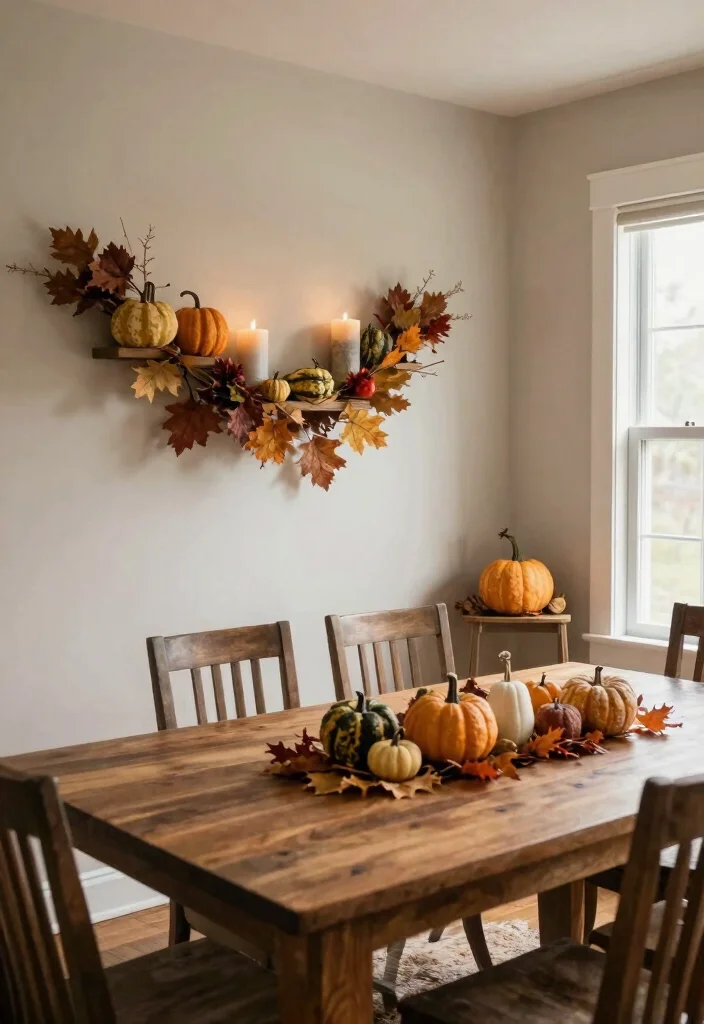 14 Large Dining Room Wall Decor Ideas for Statement Walls 13. Seasonal Decor Displays 0