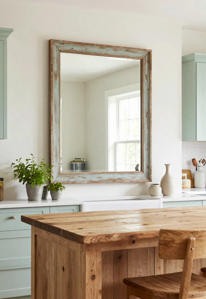 14 Large Kitchen Wall Decor Ideas for Empty Spaces 45 14 Large Kitchen Wall Decor Ideas for Empty Spaces 5. Statement Making Mirrors 0