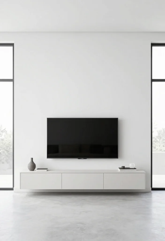 14 Media Wall Decor Ideas for Living Rooms and Lounges 13. Use of Negative Space 0