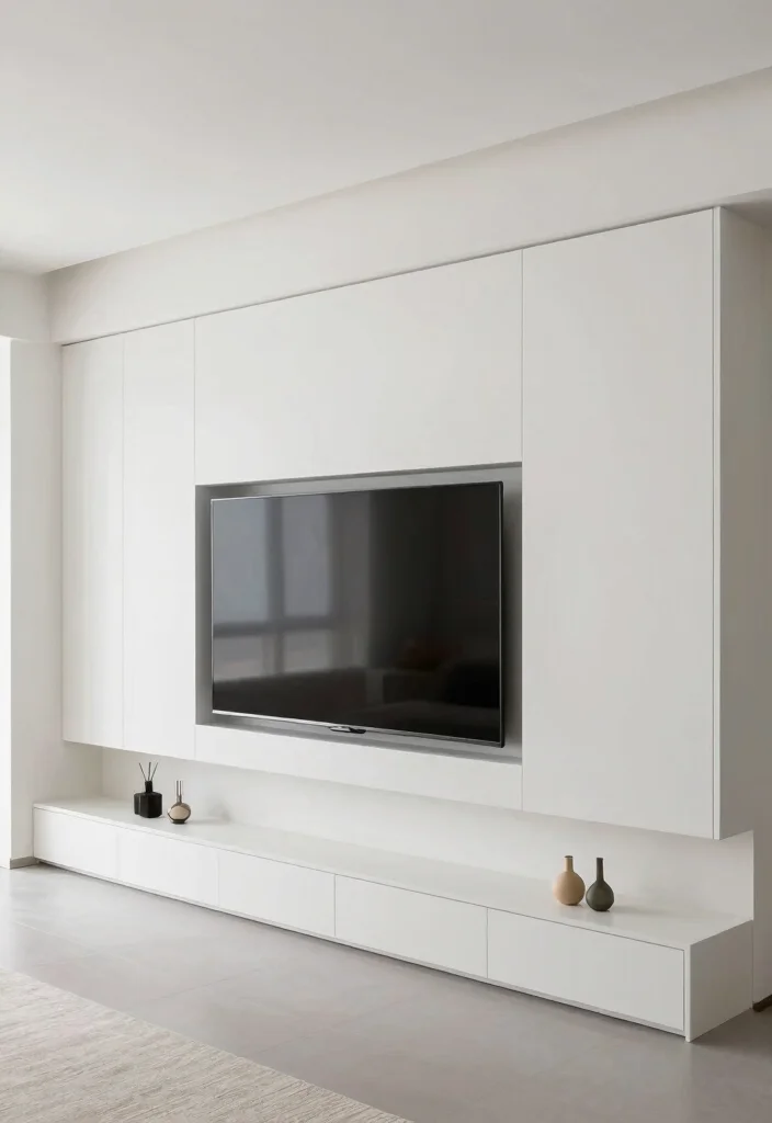 14 Media Wall Decor Ideas for Living Rooms and Lounges 8. Hidden Technology 0