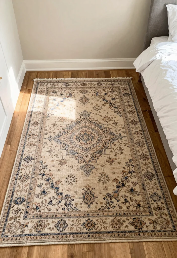 14 Small Bedroom Organization Ideas That Actually Work 10. Area Rugs for Zoning 0