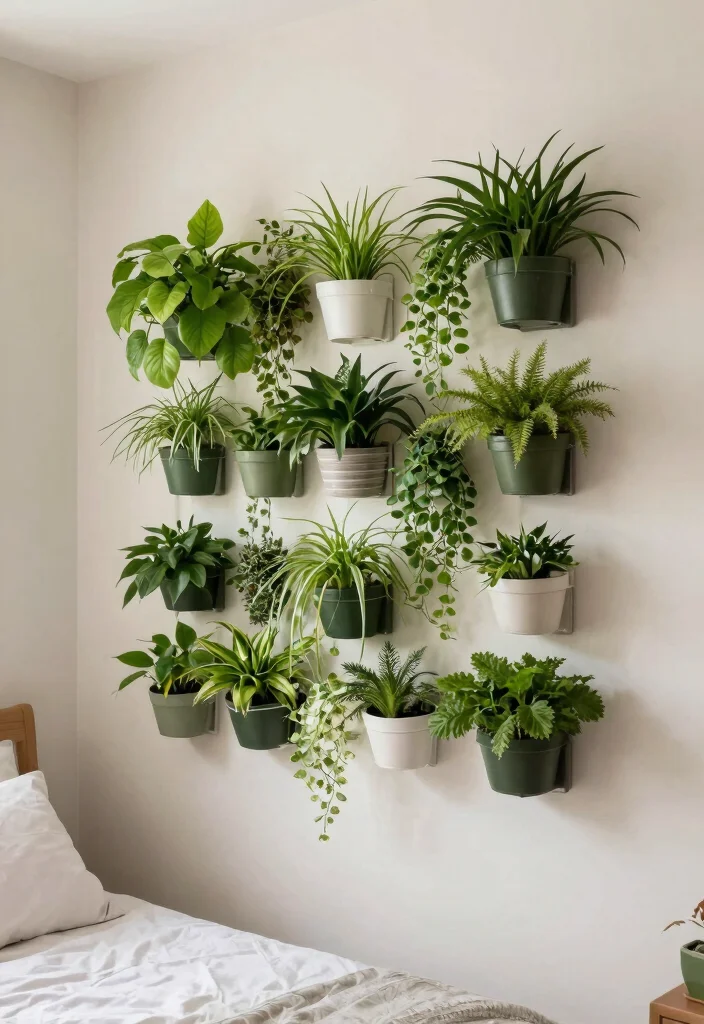 14 Small Bedroom Organization Ideas That Actually Work 14. Vertical Garden 0