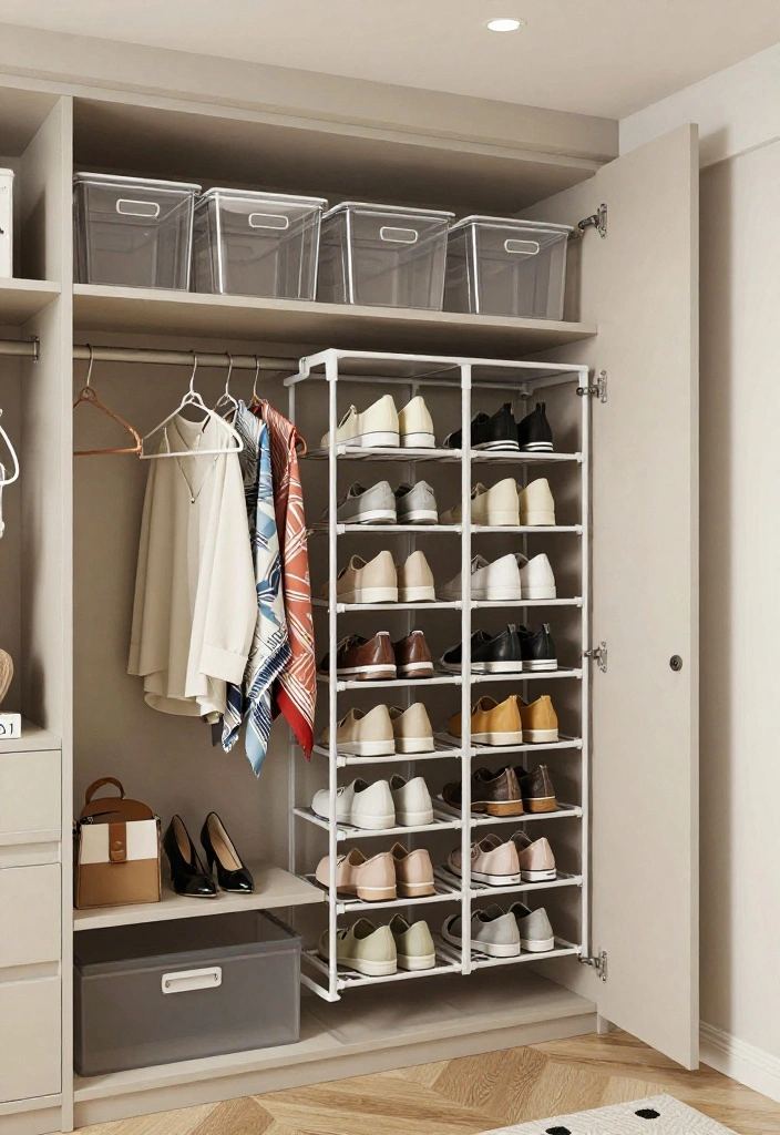14 Small Bedroom Organization Ideas That Actually Work 7. Closet Organizers 0
