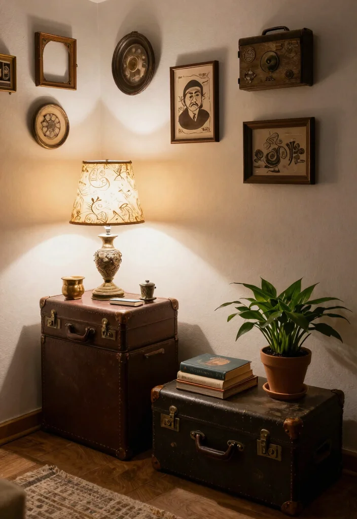 14 Tiny Basement Ideas That Maximize Limited Space 11. Repurposed Vintage Finds 0