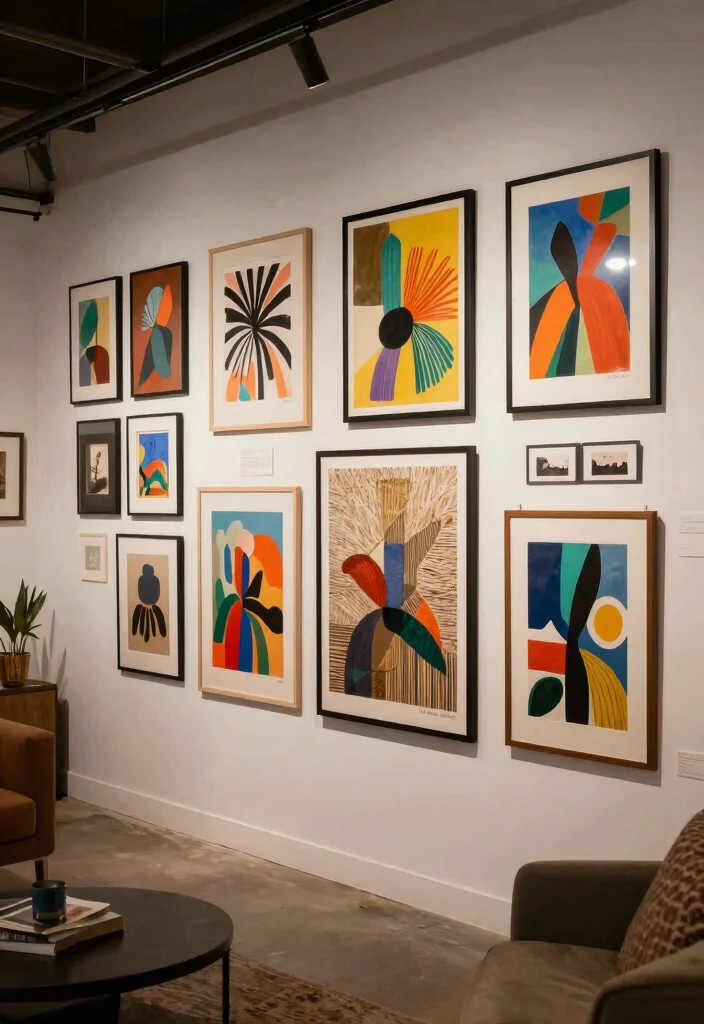 14 Tiny Basement Ideas That Maximize Limited Space 12. Artistic Wall Dcor 0