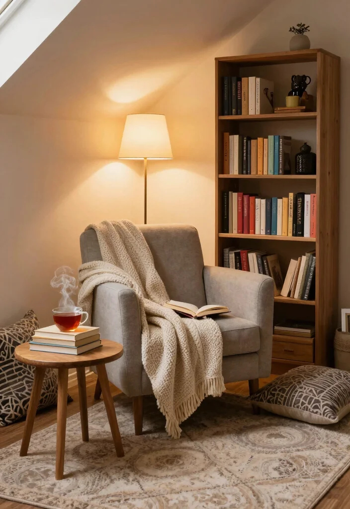 14 Tiny Basement Ideas That Maximize Limited Space 2. Cozy Reading Nook 0