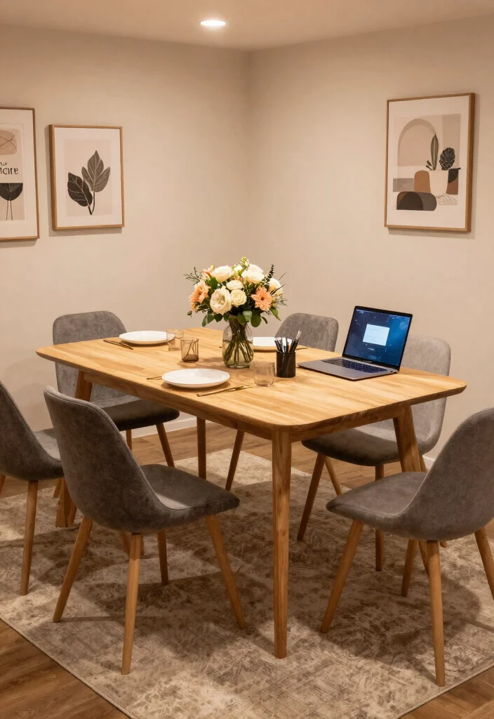 14 Tiny Basement Ideas That Maximize Limited Space 4. Dual Purpose Dining Table 0