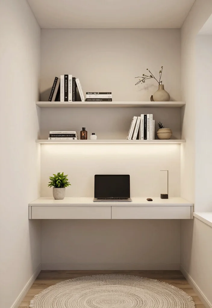 14 Tiny Basement Ideas That Maximize Limited Space 5. Wall Mounted Desks 0