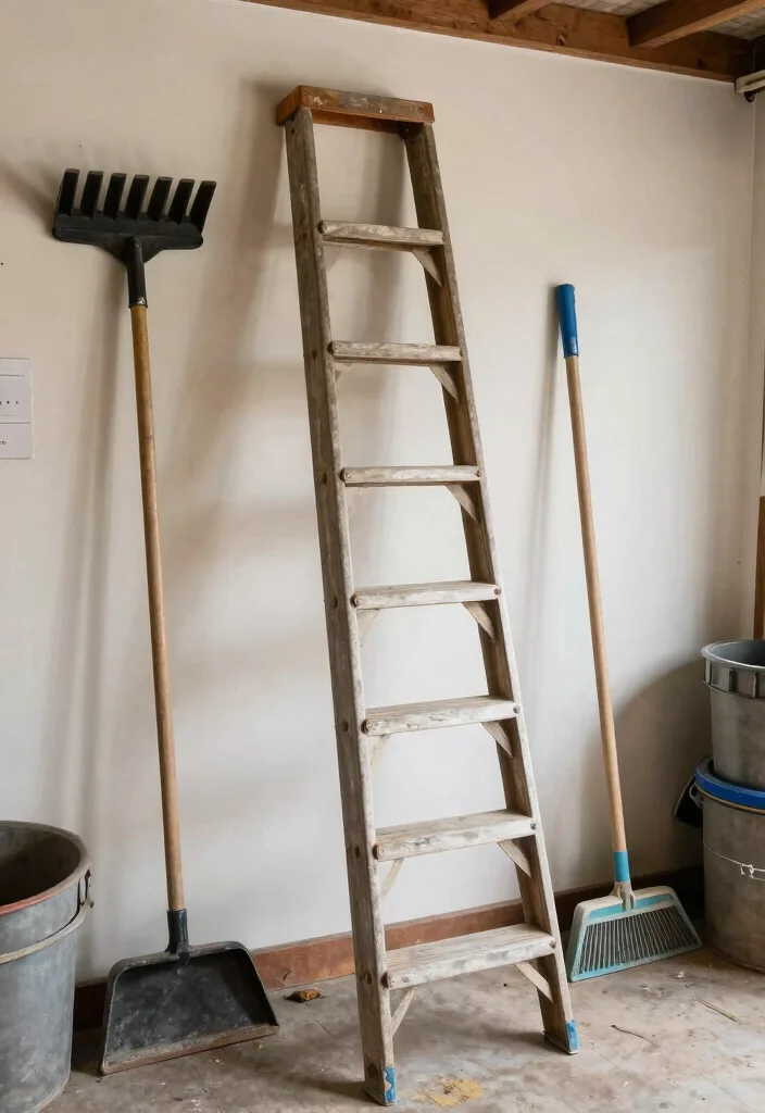 14 Tool Organization Ideas for Garages and Workshops 29 14 Tool Organization Ideas for Garages and Workshops 9. Ladder Storage for Long Tools 0