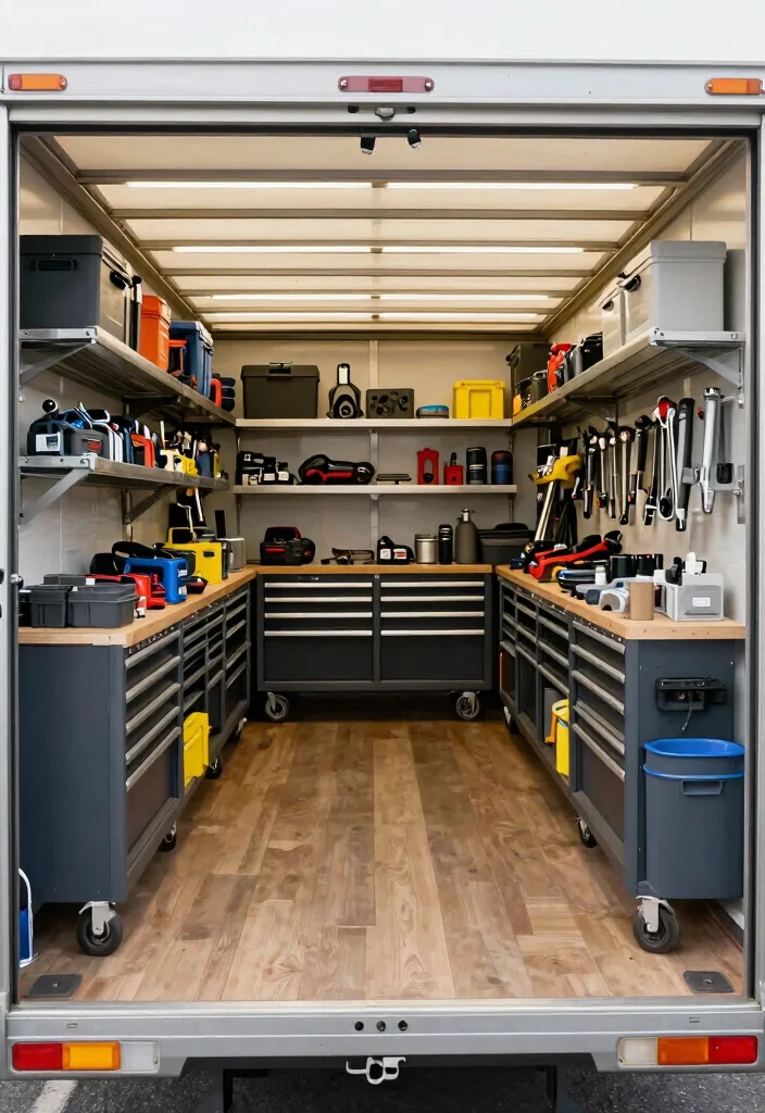 14 Tool Trailer Organization Ideas for Mobile Work 9. Overhead Storage Solutions 0