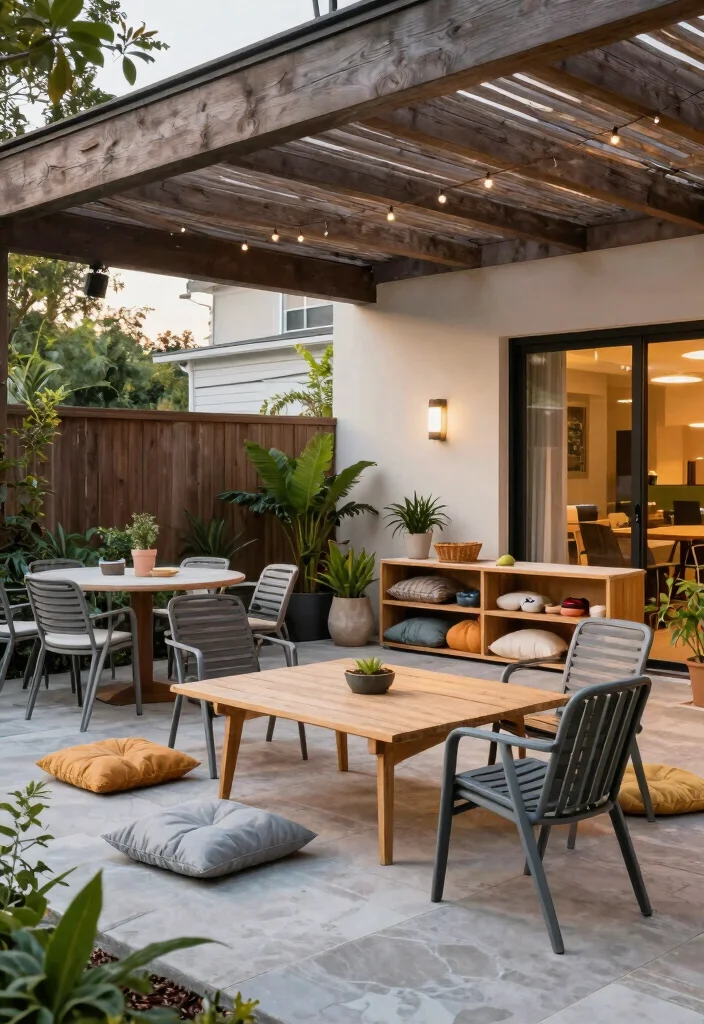 14 Walkout Basement Patio Ideas Under Decks 14. Multifunctional Space Design 0