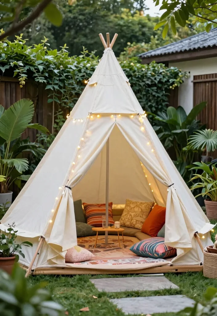 15 Covered Backyard Patio Ideas for All Weather Outdoor Living 4. Chic Canopy Tents 0