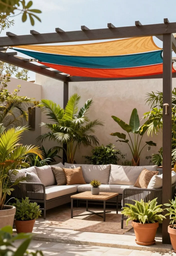 15 Covered Backyard Patio Ideas for All Weather Outdoor Living 9. Pergola with Shade Cloth 0