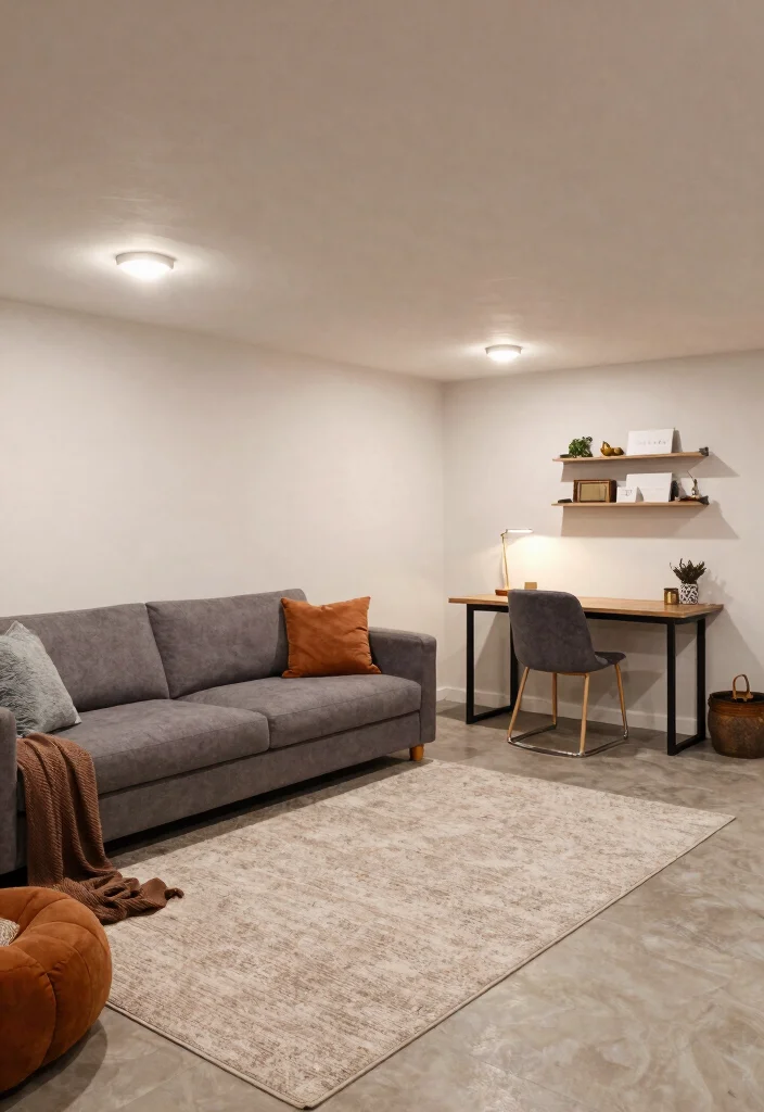 16 Low Ceiling Basement Renovation Ideas That Actually Work 12. Create Distinct Zones 0