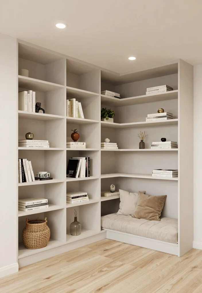 16 Low Ceiling Basement Renovation Ideas That Actually Work 13. Utilize Built Ins 0