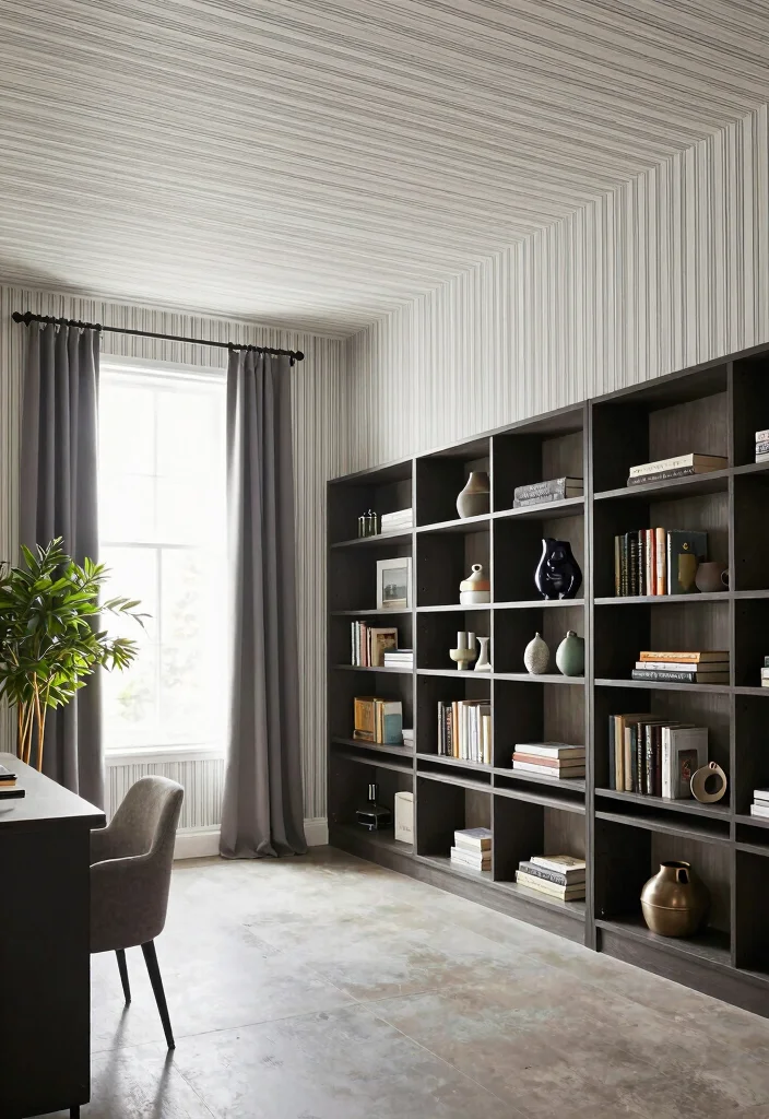 16 Low Ceiling Basement Renovation Ideas That Actually Work 2. Use Vertical Lines 0