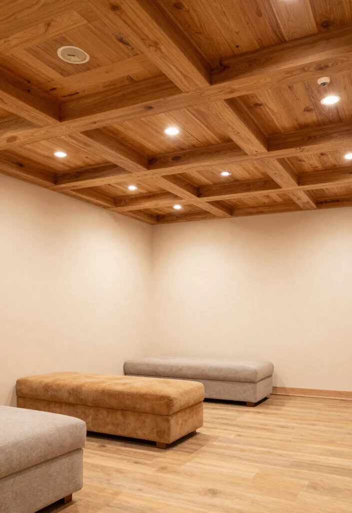 16 Low Ceiling Basement Renovation Ideas That Actually Work 3. Creative Ceiling Treatments 0