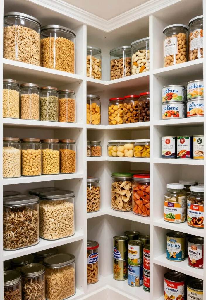 12 Walk In Pantry Organization Ideas for Everyday Use 4. Designate Zones for Different Food Categories