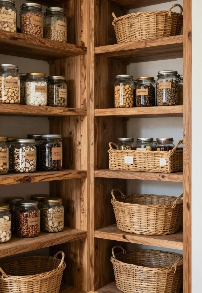 12 Walk In Pantry Organization Ideas for Everyday Use 8. Choose Eco friendly Materials for Shelving